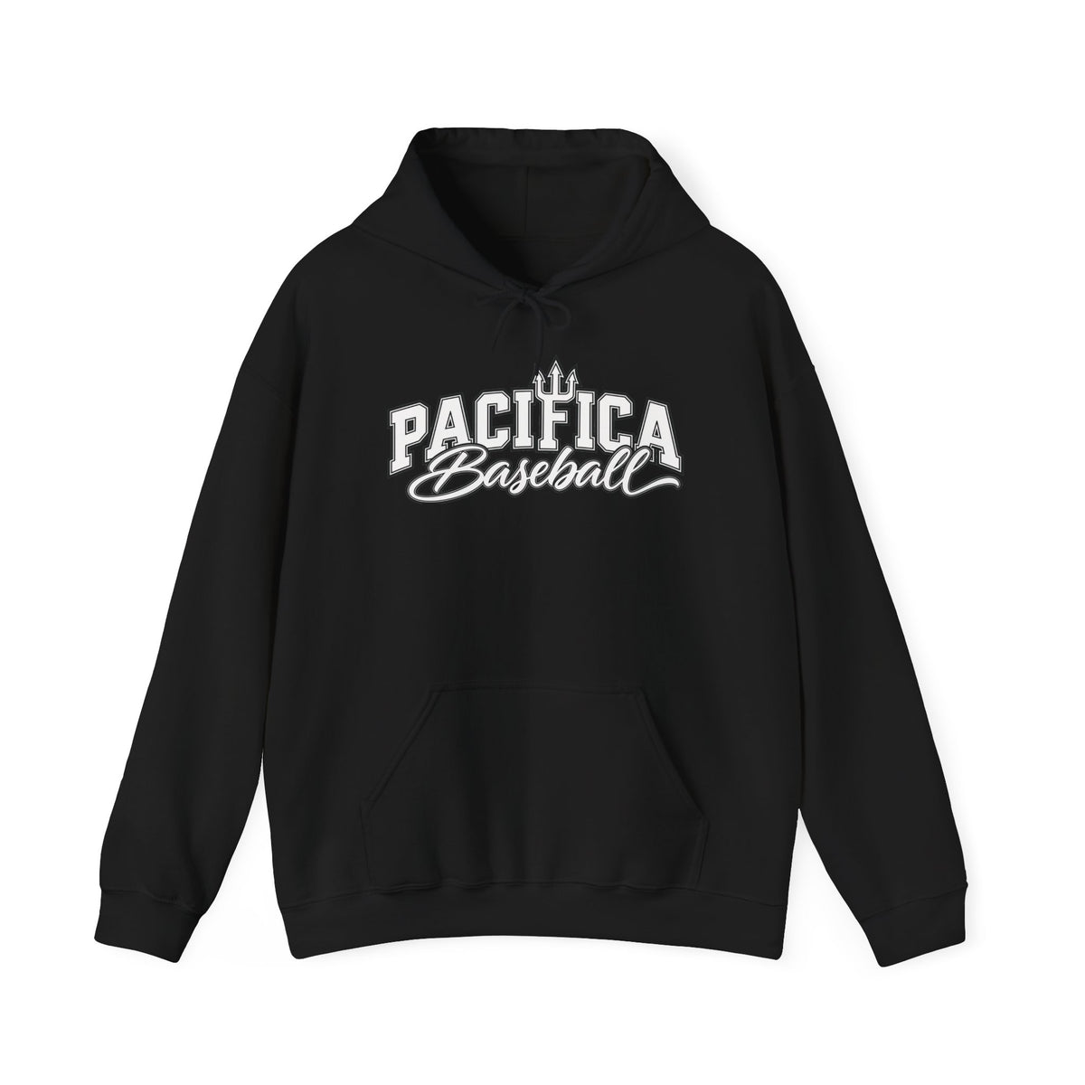 Pacifica Baseball Hoodie — Vintage Script Team Logo Sweatshirt