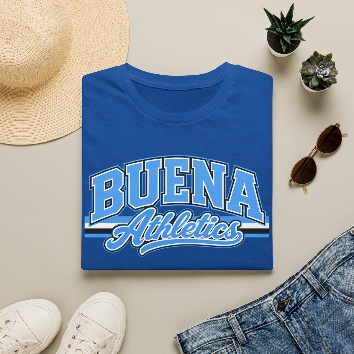 Buena Athletics T‑Shirt — Retro Collegiate Tee