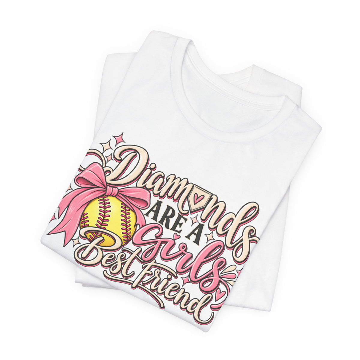 Diamonds Are a Girl's Best Friend Softball Graphic Tee