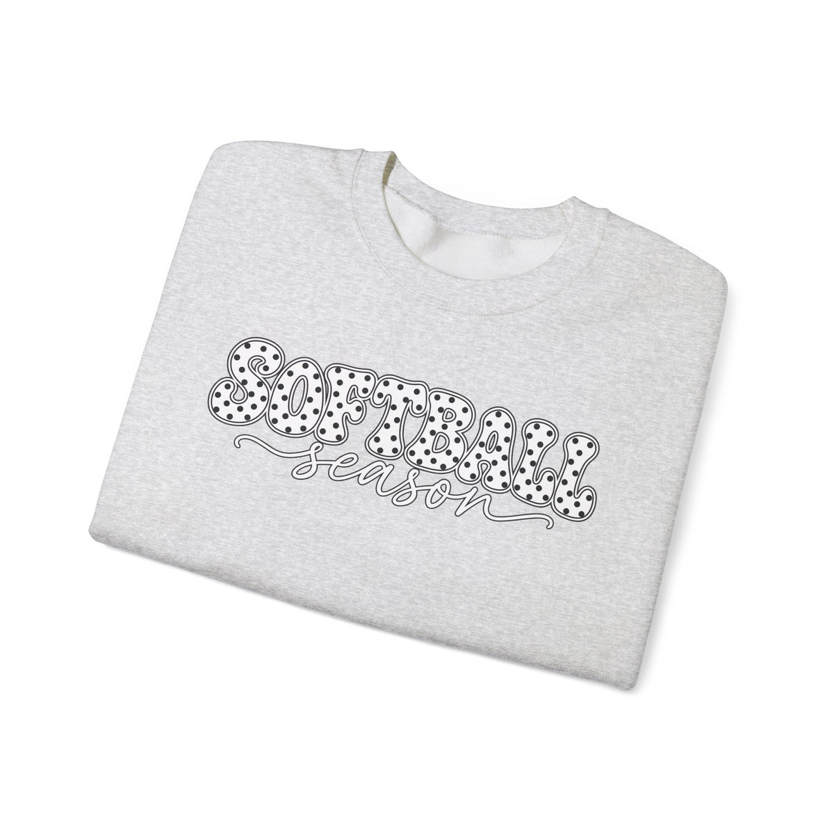 Softball Polka dot Crewneck Sweatshirt