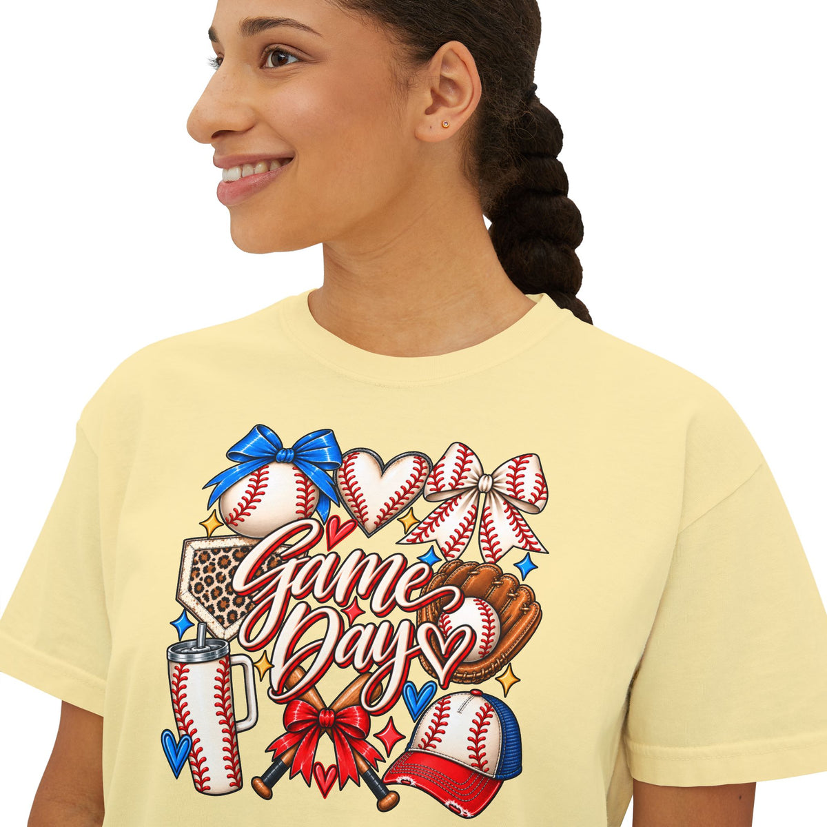 Game Day Baseball Women's Boxy Tee