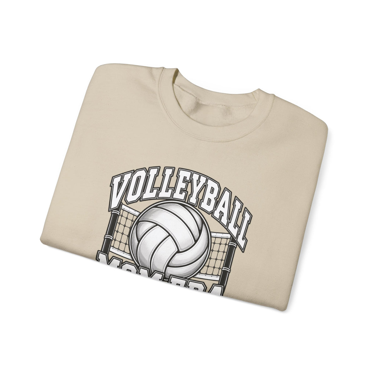 Volleyball Mom Crewneck Sweatshirt — Retro Volleyball Net Design