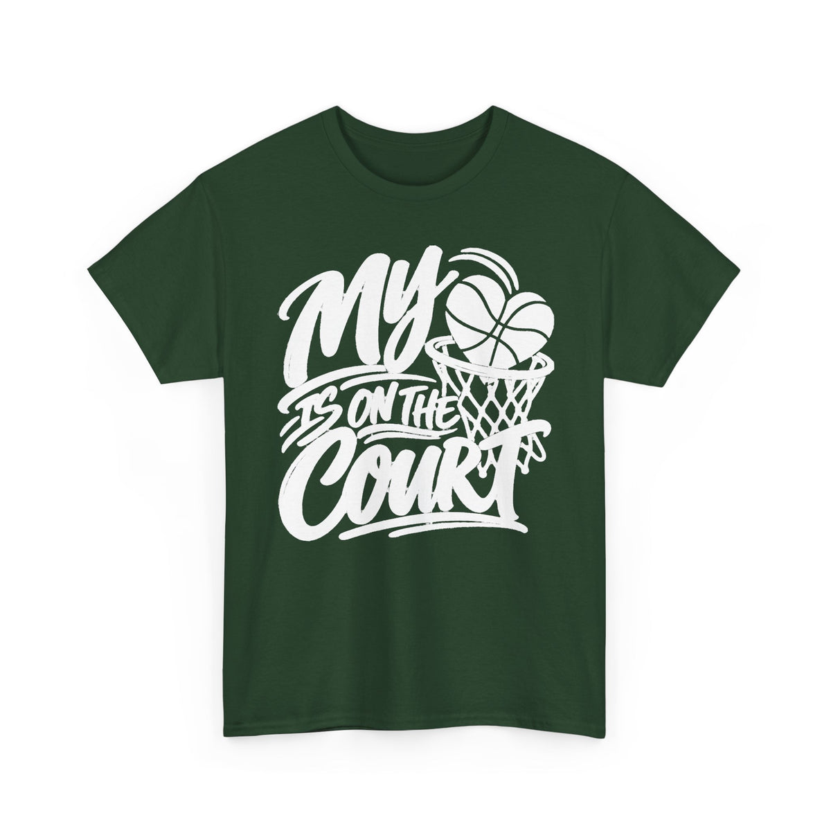 My Heart Is On The Court Basketball T-Shirt