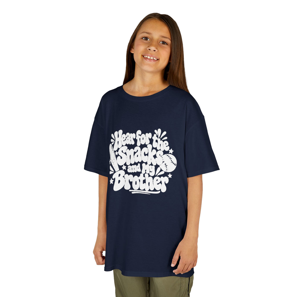 Kids T‑Shirt “I’m for the Snacks (Not My Brother)” Retro Graphic Tee