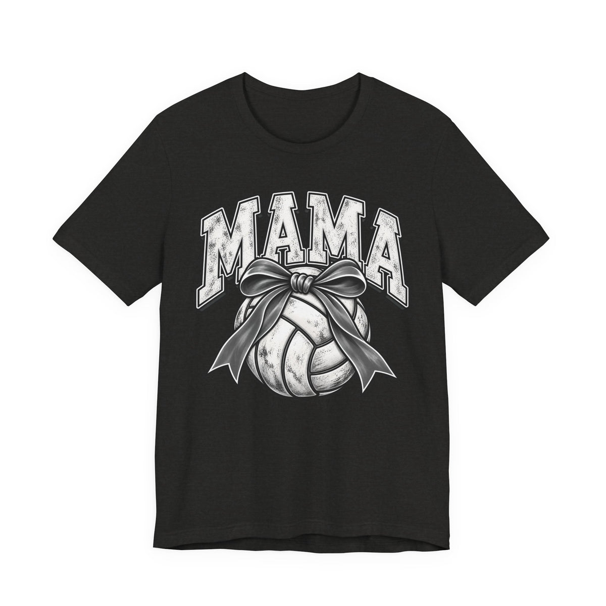 Volleyball Mama Tee — Mom Volleyball Shirt with Ribboned Ball Graphic