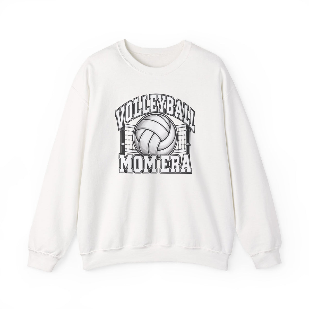 Volleyball Mom Crewneck Sweatshirt — Retro Volleyball Net Design