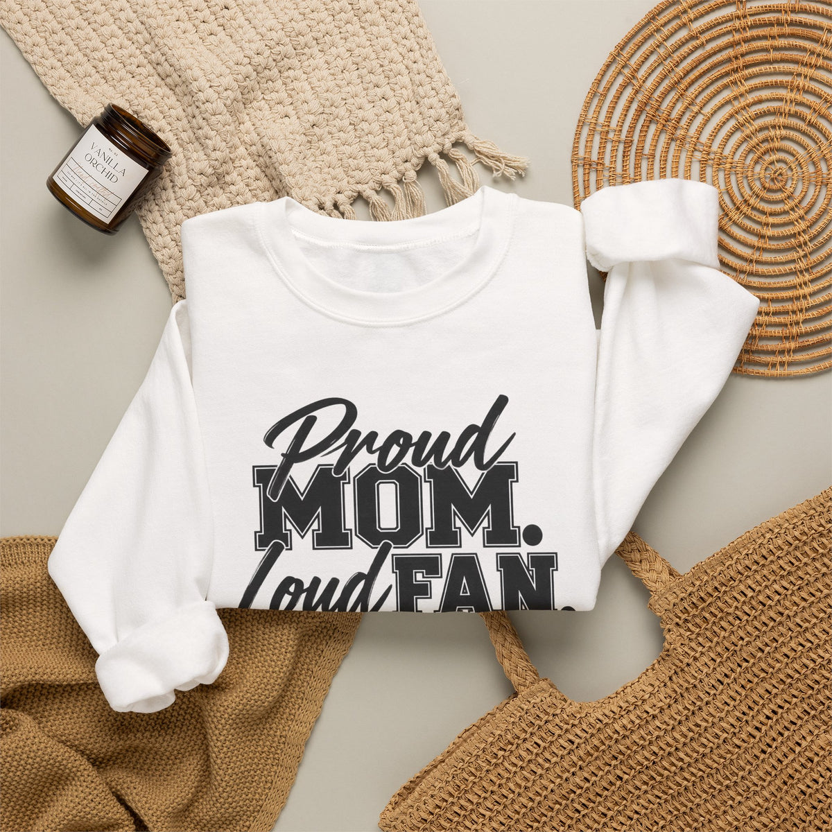 Proud Mom Loud Fan Sweatshirt