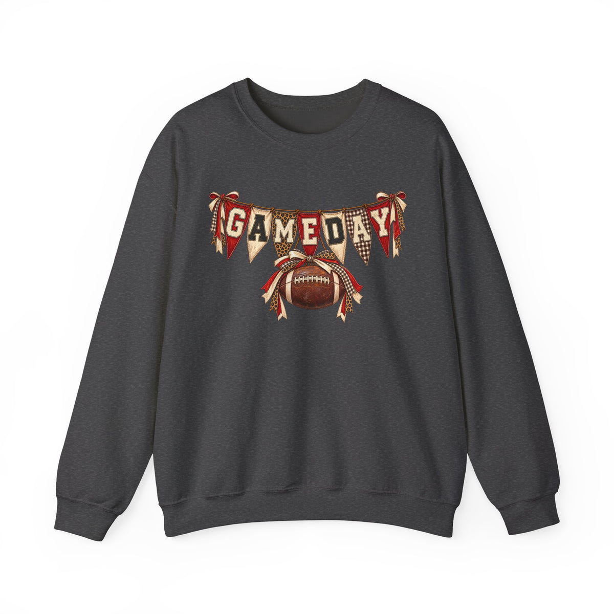 Gameday Football Crewneck Sweatshirt — Rustic Sports Banner Design