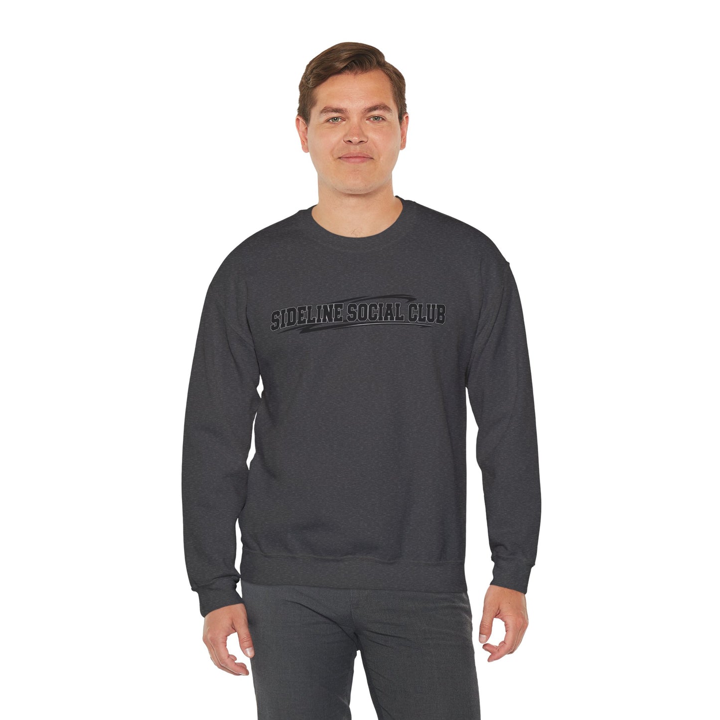 Crewneck Sweatshirt – "Sideline Social Club" Retro Athletic Graphic