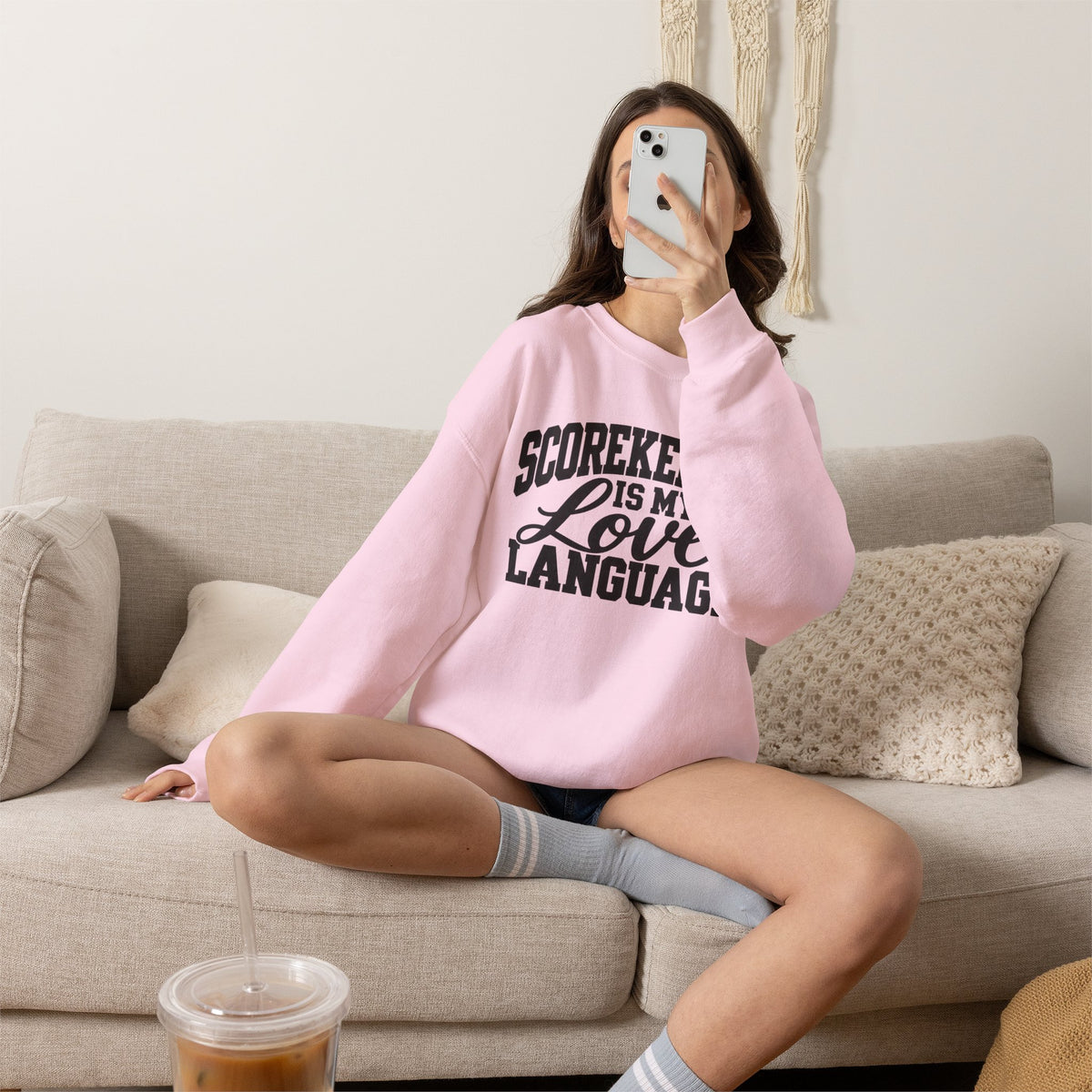 Scorekeeping Is My Love Language Sweatshirt — Funny Sports Scorekeeper Crewneck