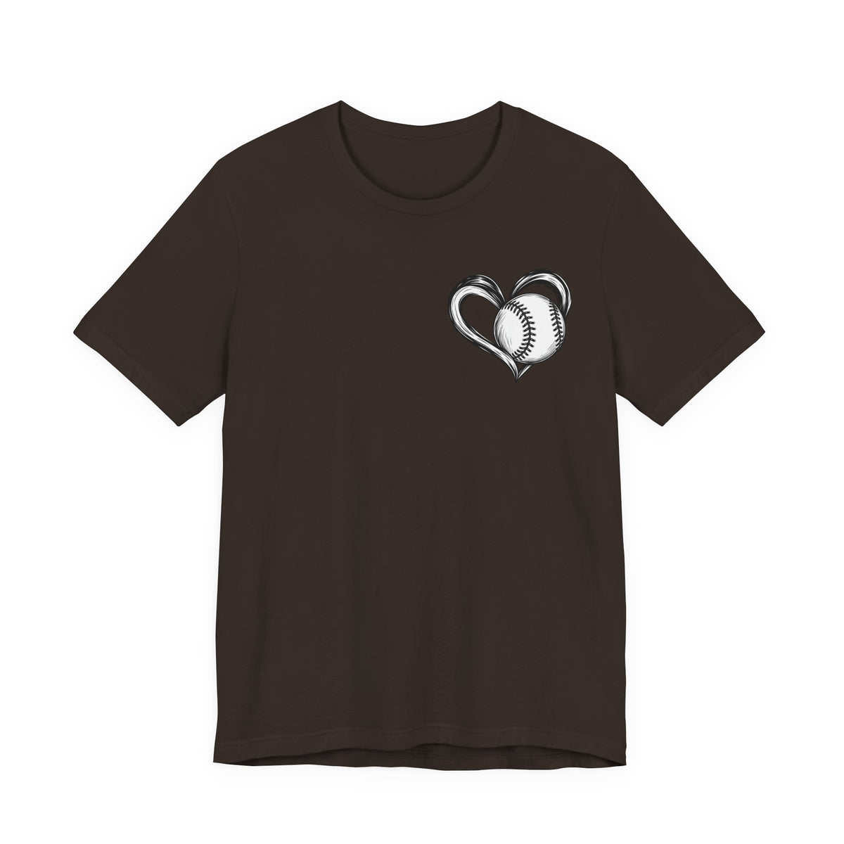 I Love Me Some Baseball T‑Shirt — Heart Baseball Graphic Tee