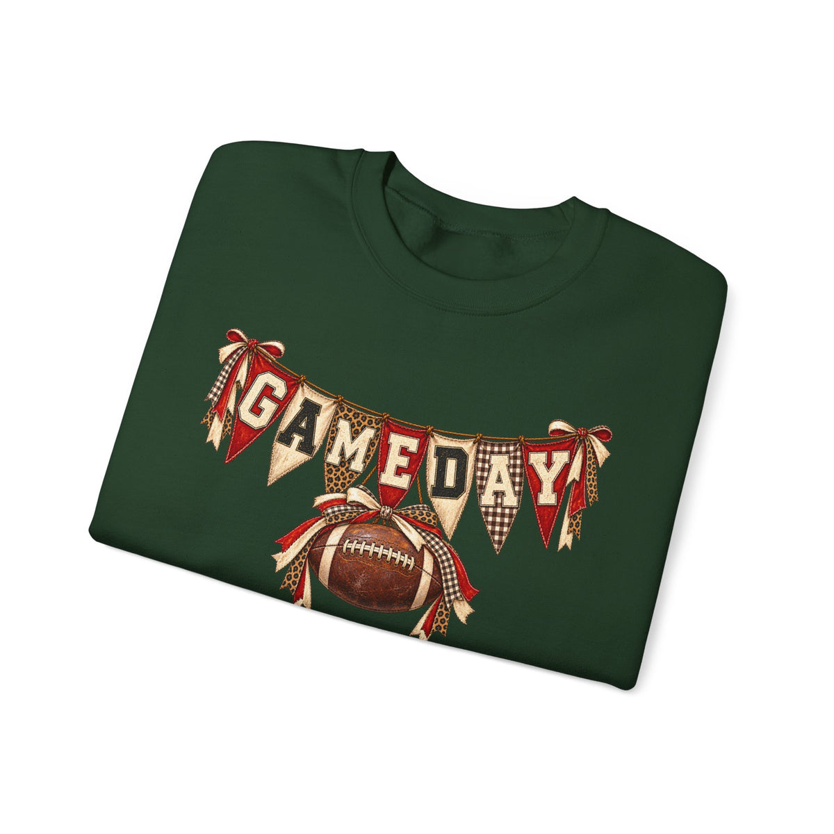 Gameday Football Crewneck Sweatshirt — Rustic Sports Banner Design