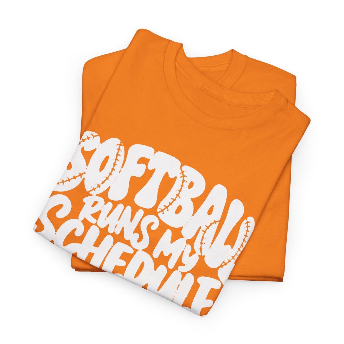 Softball Runs My Schedule T-Shirt — Women's & Girls Softball Mom/Dad Tee