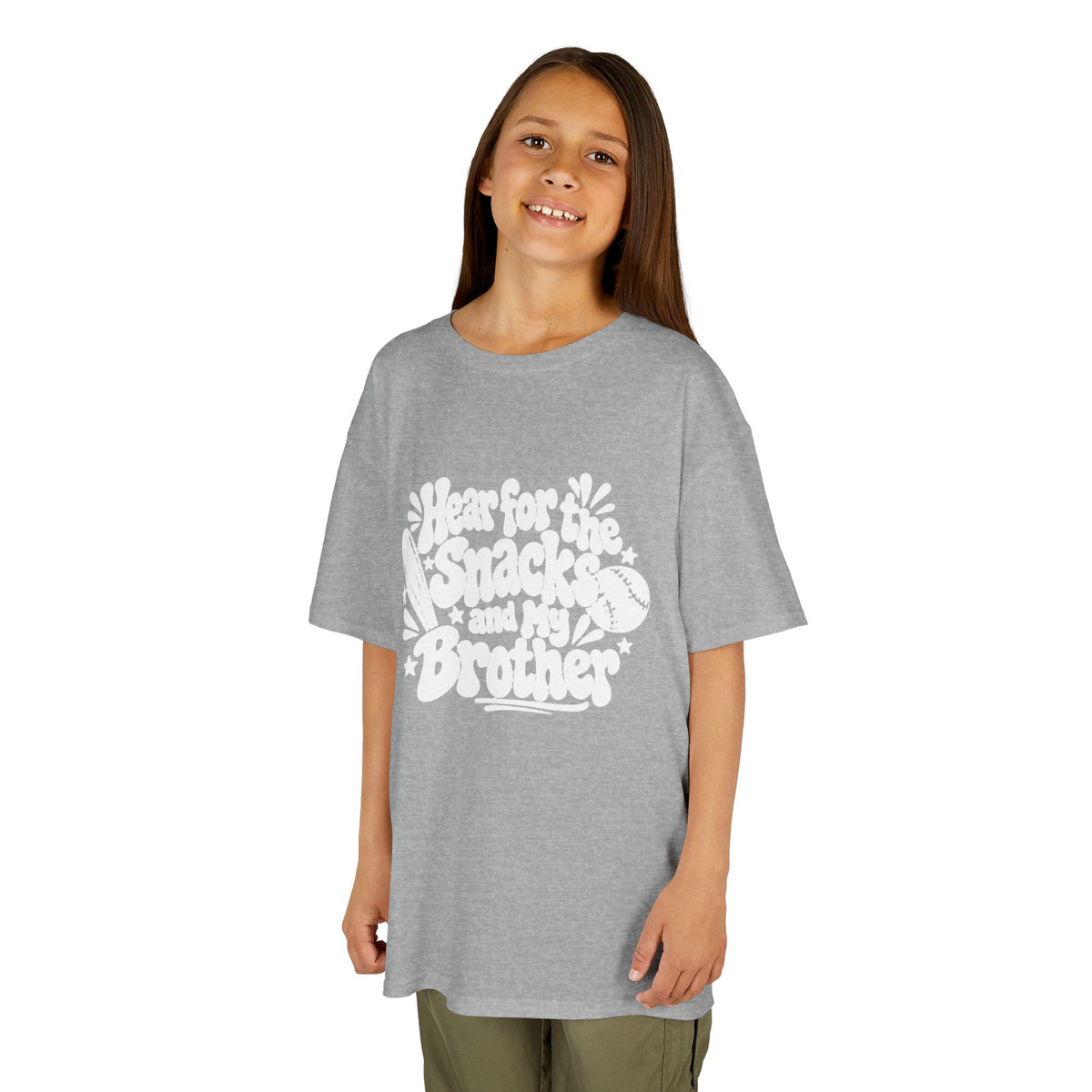Kids T‑Shirt “I’m for the Snacks (Not My Brother)” Retro Graphic Tee