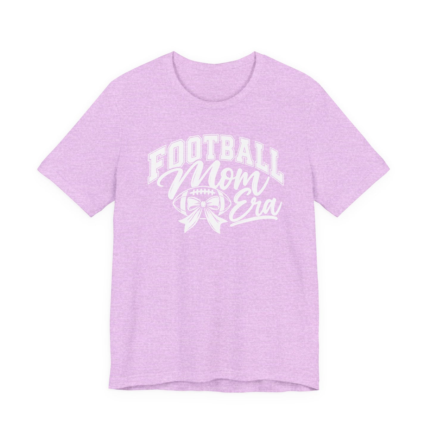 Football Mom Era T-Shirt – Cute Pink Game Day Tee with Football Ribbon