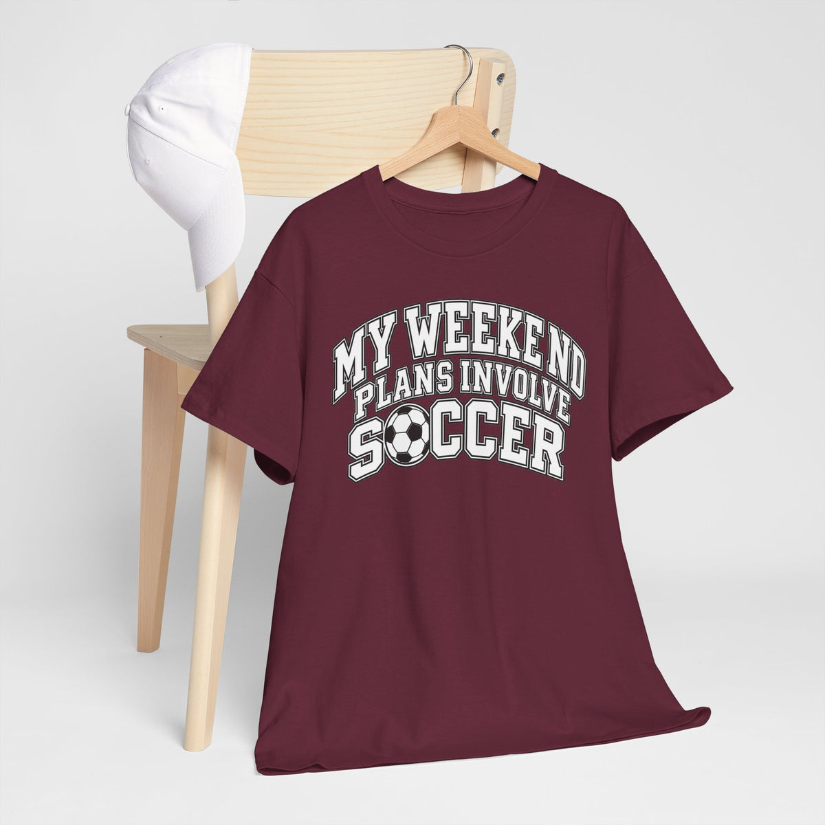 Soccer Tee — “My Weekend Plans Involve Soccer” Casual Graphic Shirt
