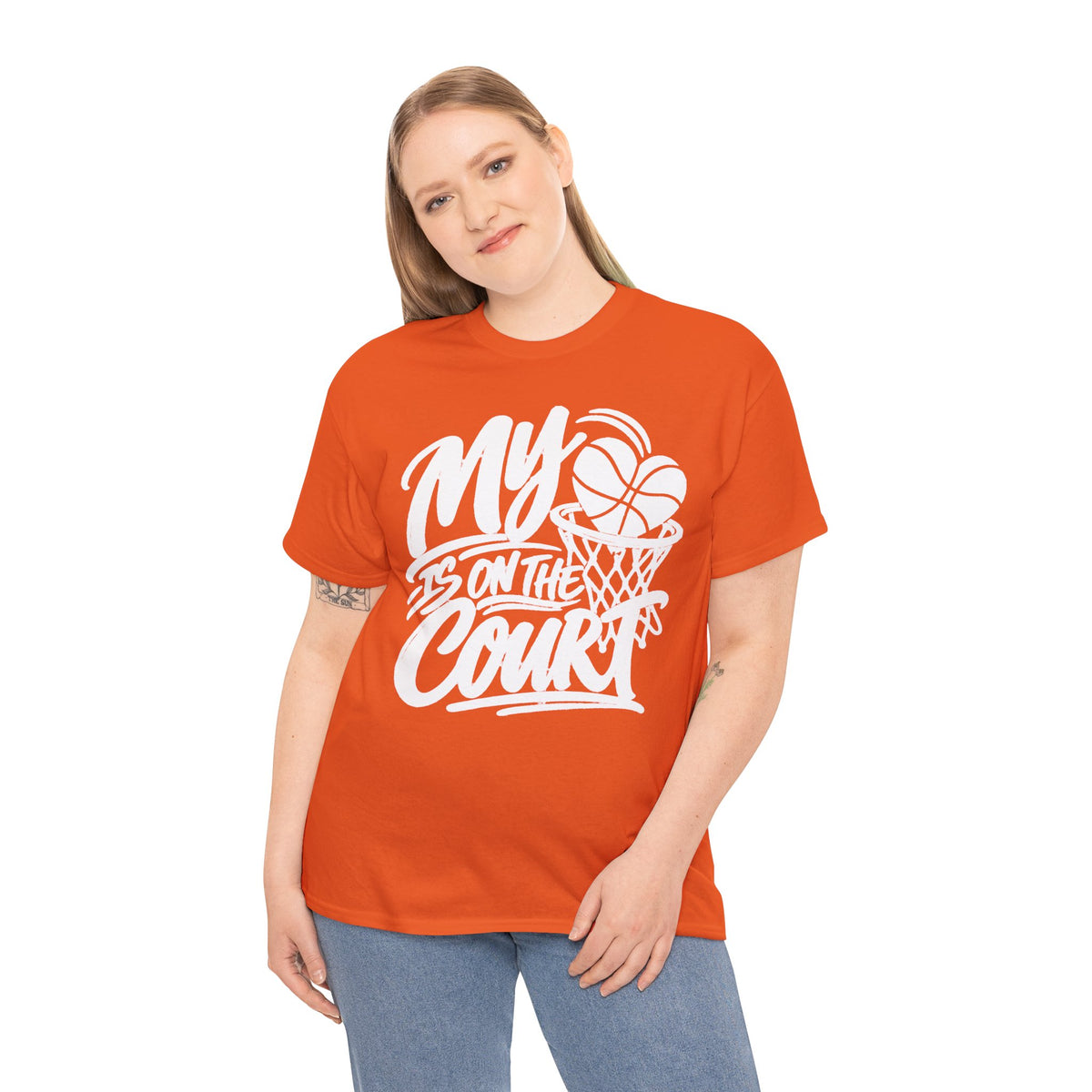My Heart Is On The Court Basketball T-Shirt