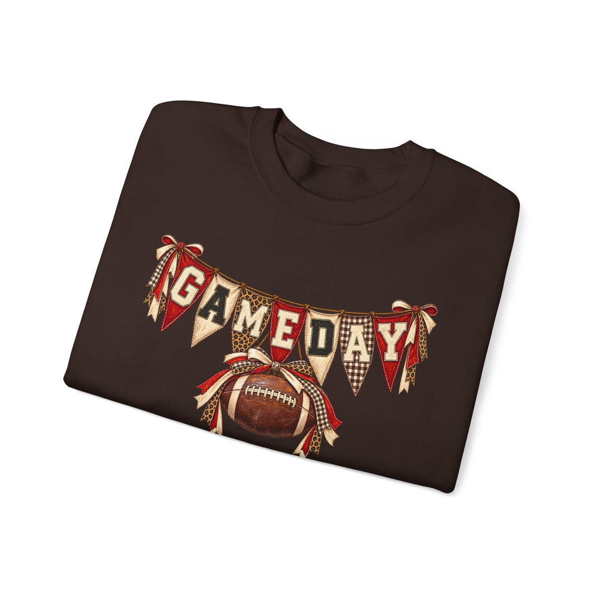 Gameday Football Crewneck Sweatshirt — Rustic Sports Banner Design