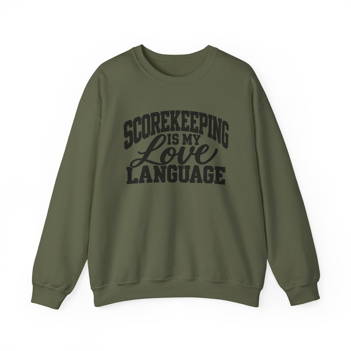 Scorekeeping Is My Love Language Sweatshirt — Funny Sports Scorekeeper Crewneck