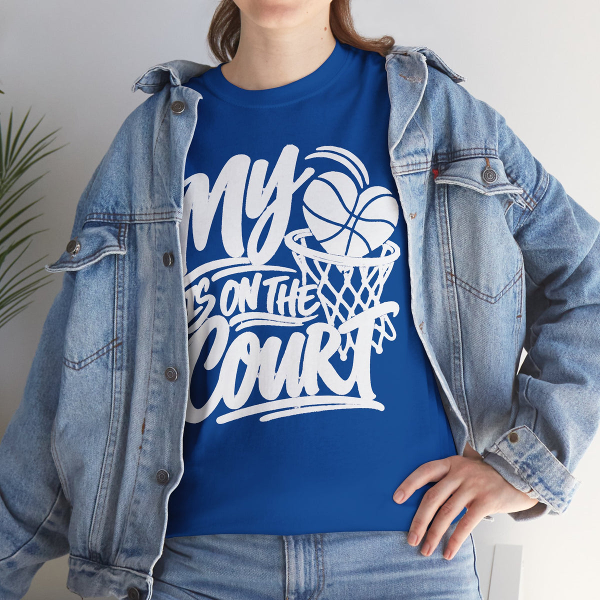 My Heart Is On The Court Basketball T-Shirt