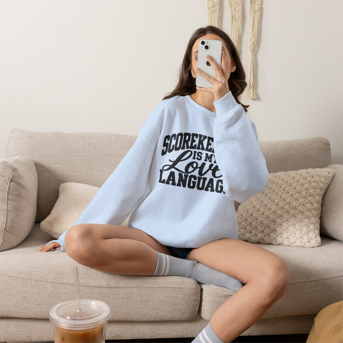 Scorekeeping Is My Love Language Sweatshirt — Funny Sports Scorekeeper Crewneck
