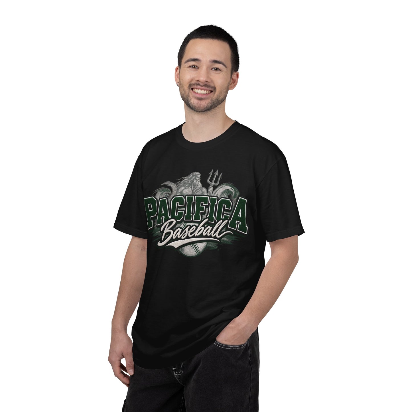 Pacifica Baseball T‑Shirt – Retro Trident Sports Tee