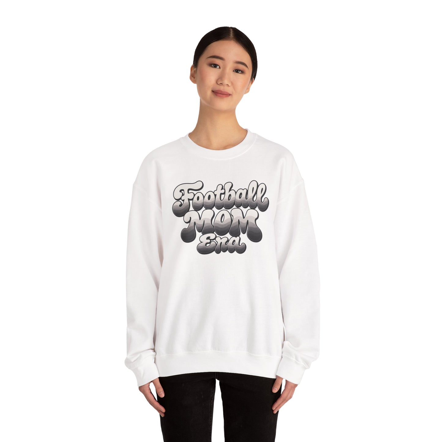Football Mom Epic Crewneck Sweatshirt — Retro Bubble Letter Graphic