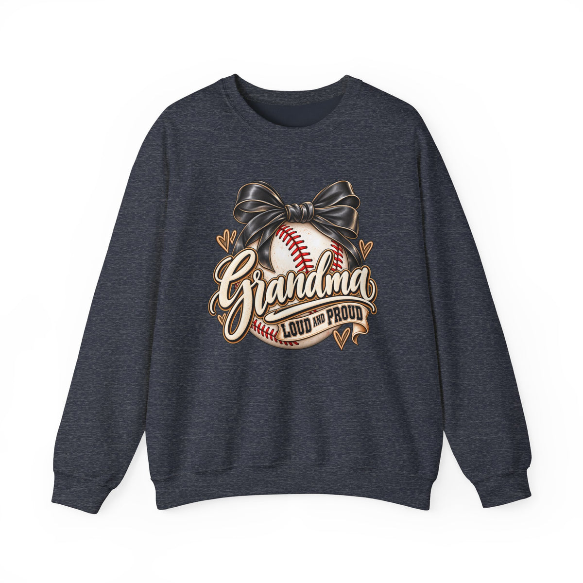 Grandma Loud and Proud Baseball Sweatshirt — Bow Softball Mom Gift
