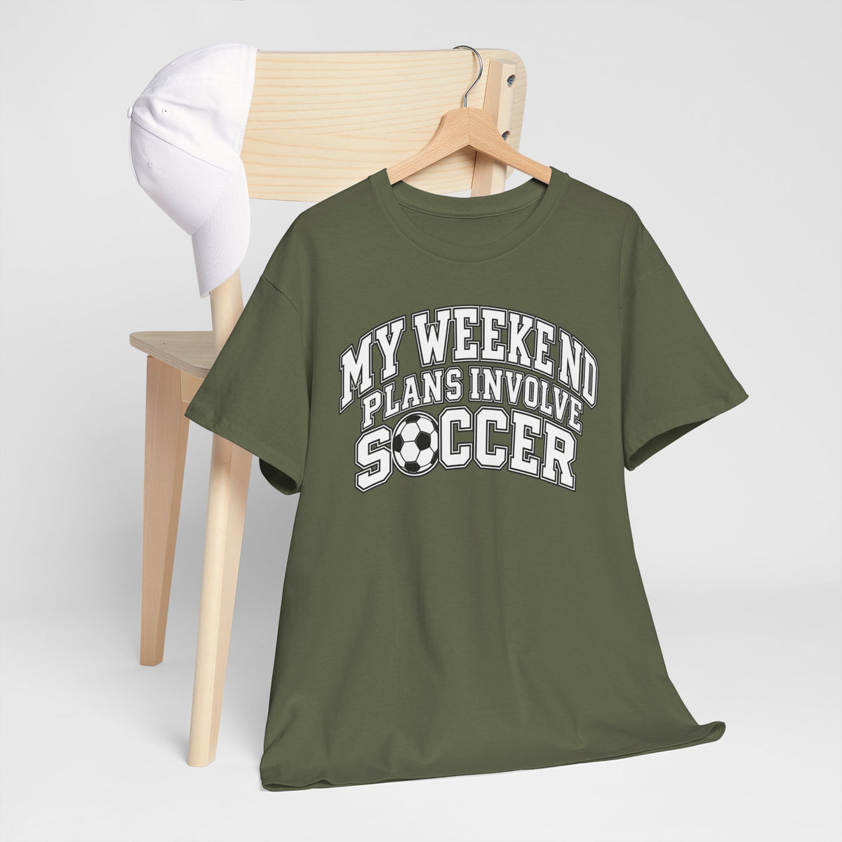 Soccer Tee — “My Weekend Plans Involve Soccer” Casual Graphic Shirt