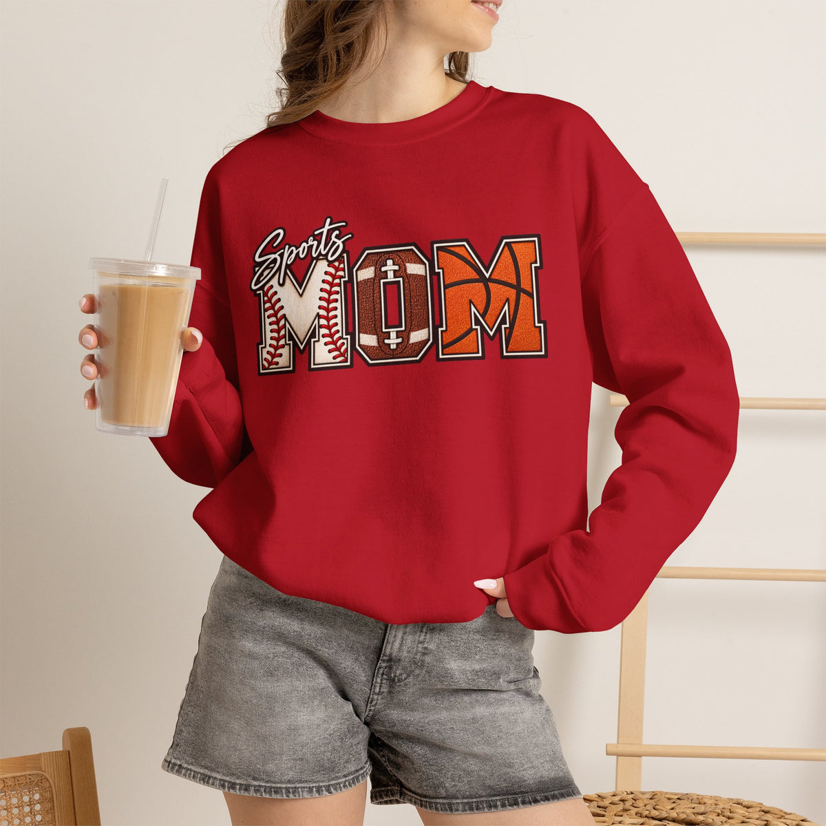Sports Mom Crewneck Sweatshirt – Athletic Mom Graphic Pullover