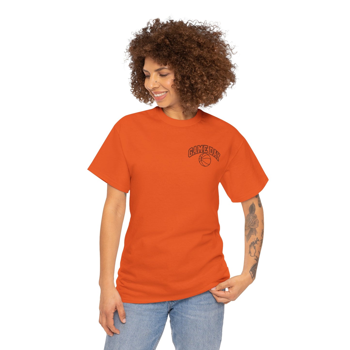 Basketball Gamer Tee — "Game Day" Graphic Chest T‑Shirt