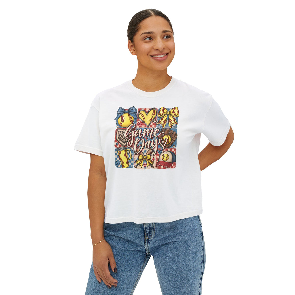 Game Day Softball Women's Boxy Tee