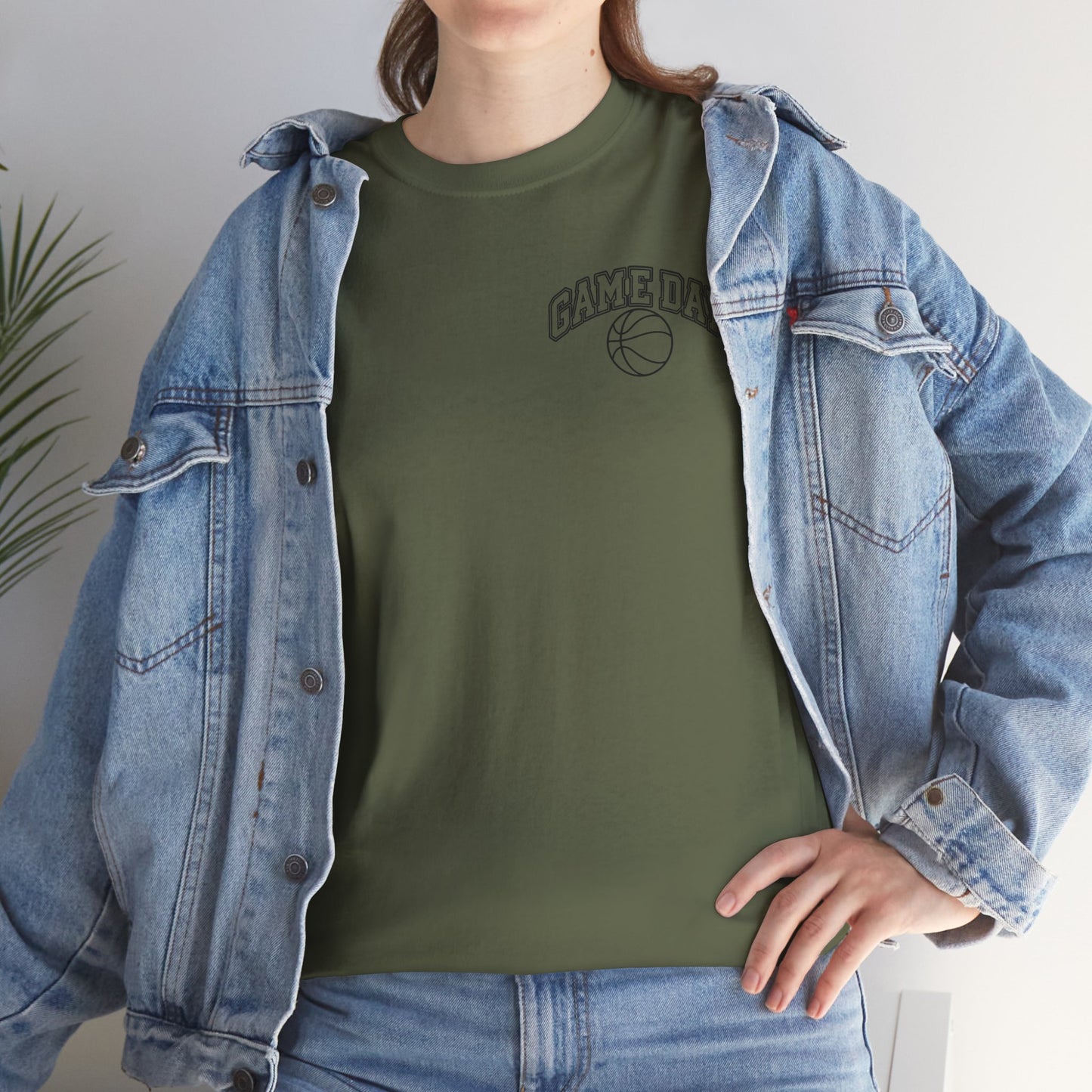 Basketball Gamer Tee — "Game Day" Graphic Chest T‑Shirt