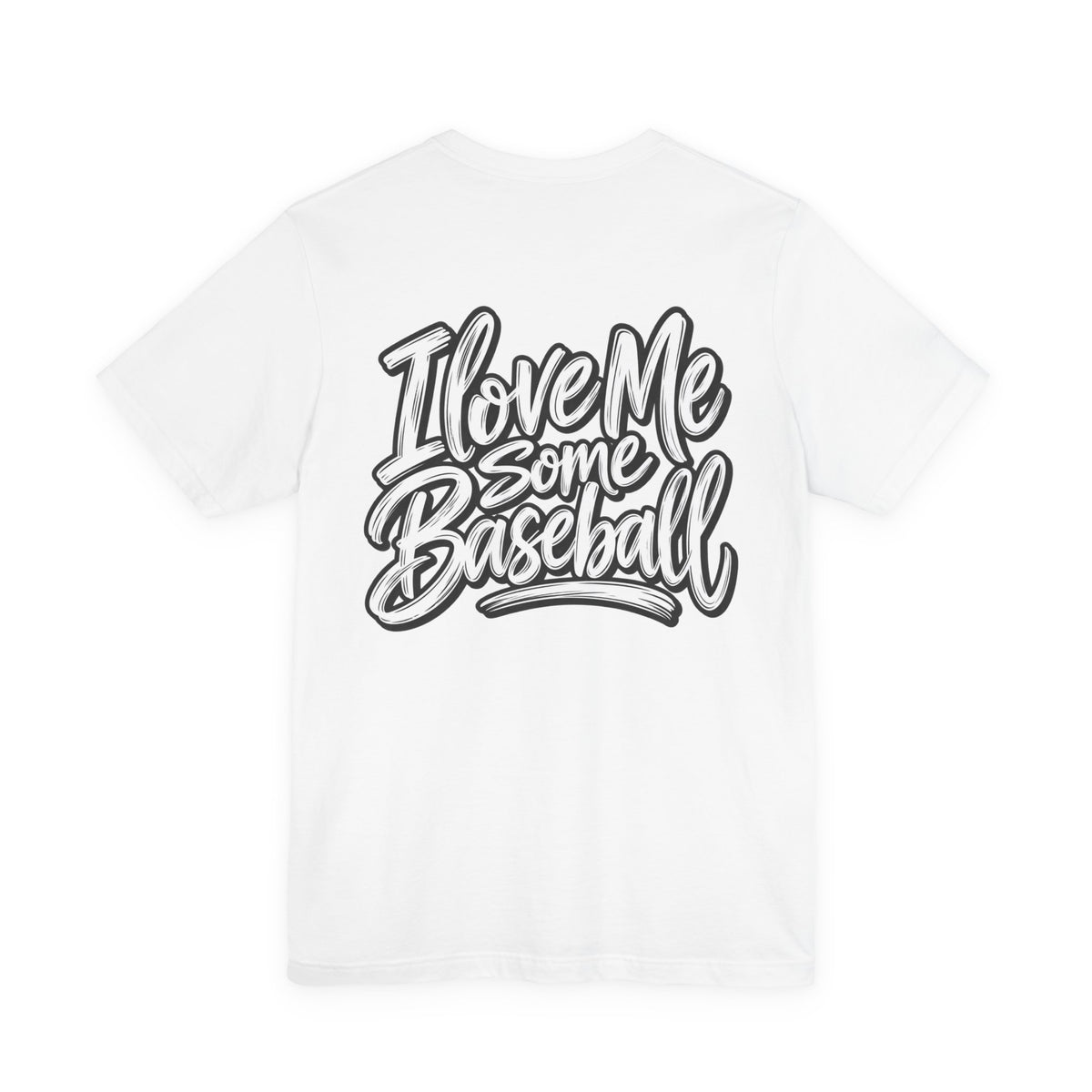 I Love Me Some Baseball T‑Shirt — Heart Baseball Graphic Tee