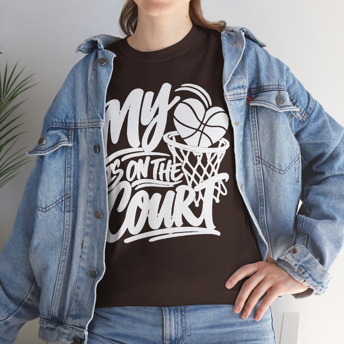 My Heart Is On The Court Basketball T-Shirt