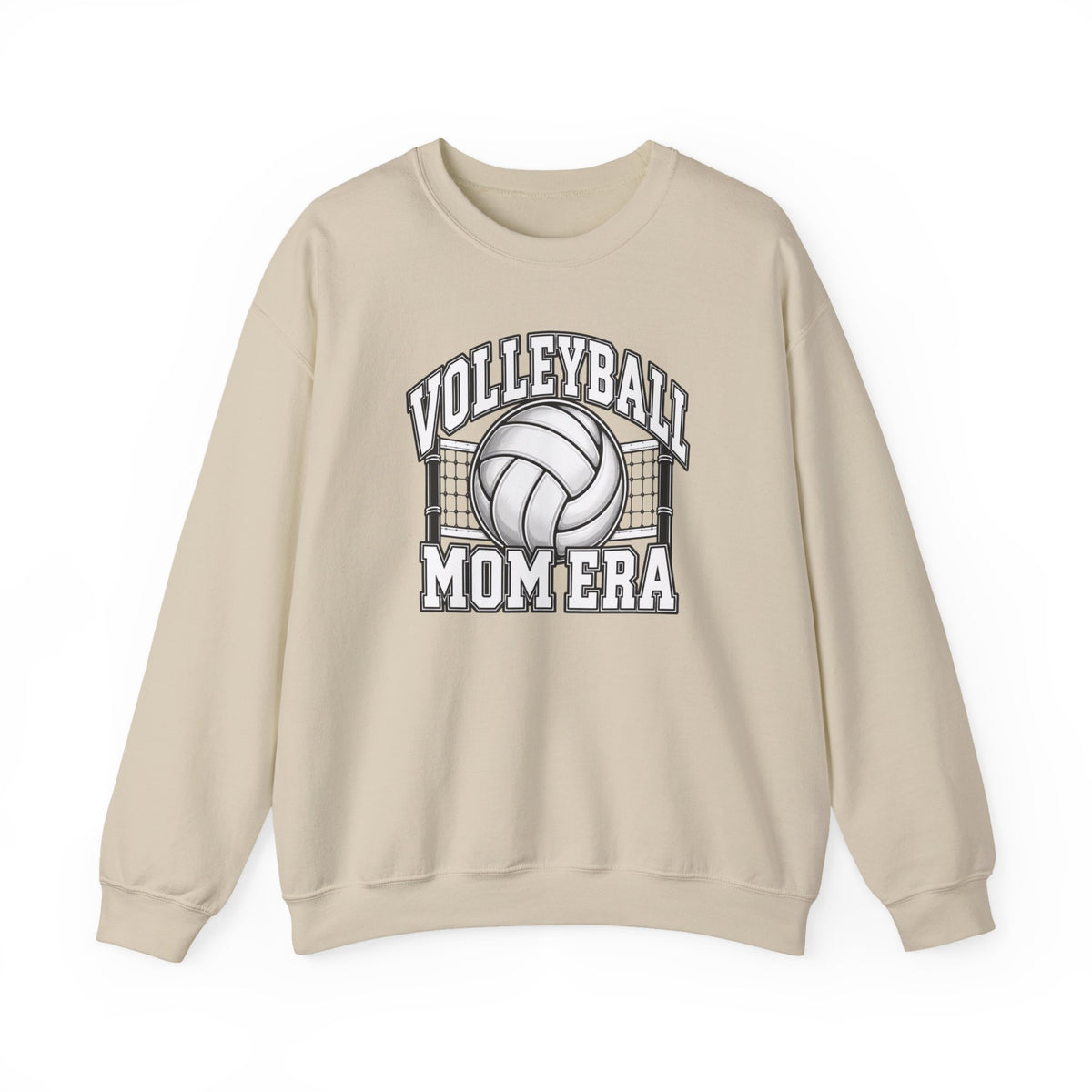 Volleyball Mom Crewneck Sweatshirt — Retro Volleyball Net Design
