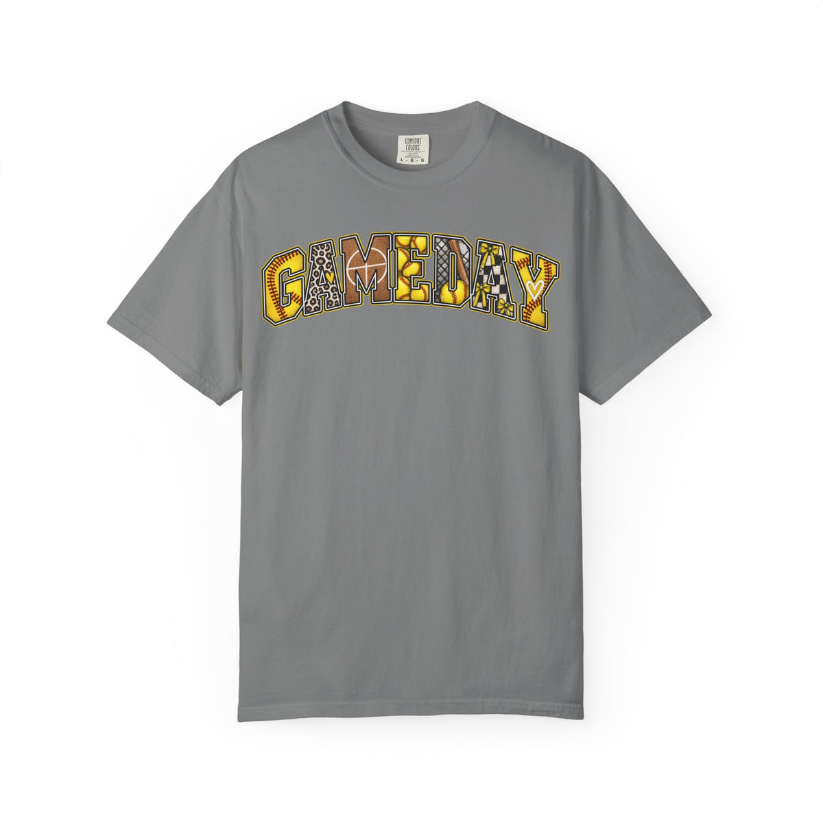Softball Gameday Retro Patchwork T-Shirt