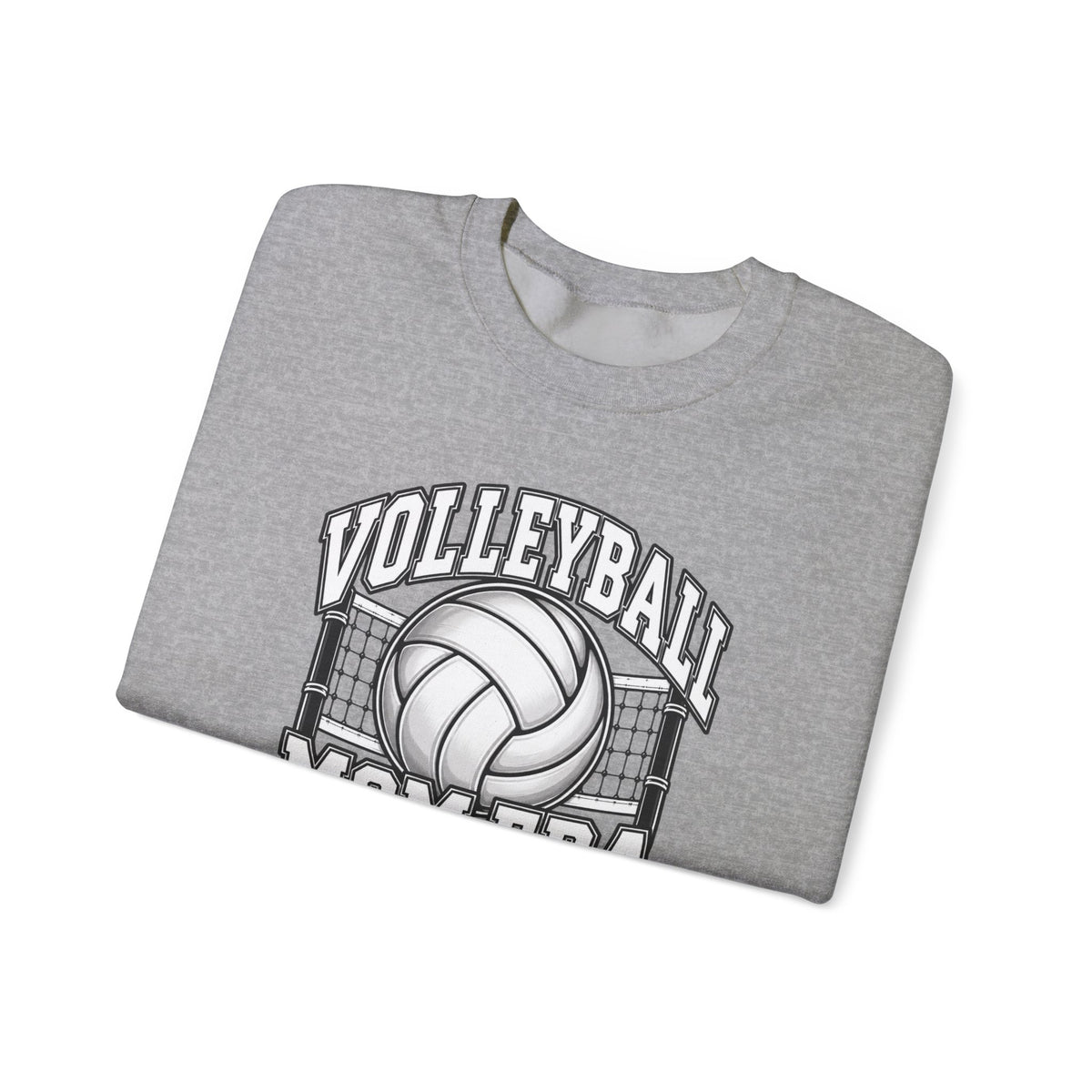 Volleyball Mom Crewneck Sweatshirt — Retro Volleyball Net Design
