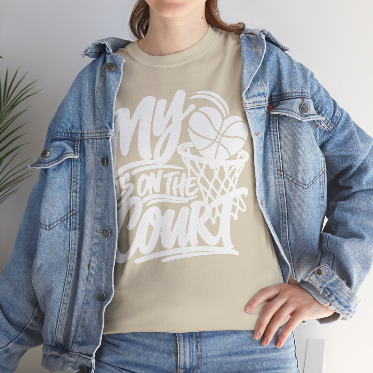 My Heart Is On The Court Basketball T-Shirt