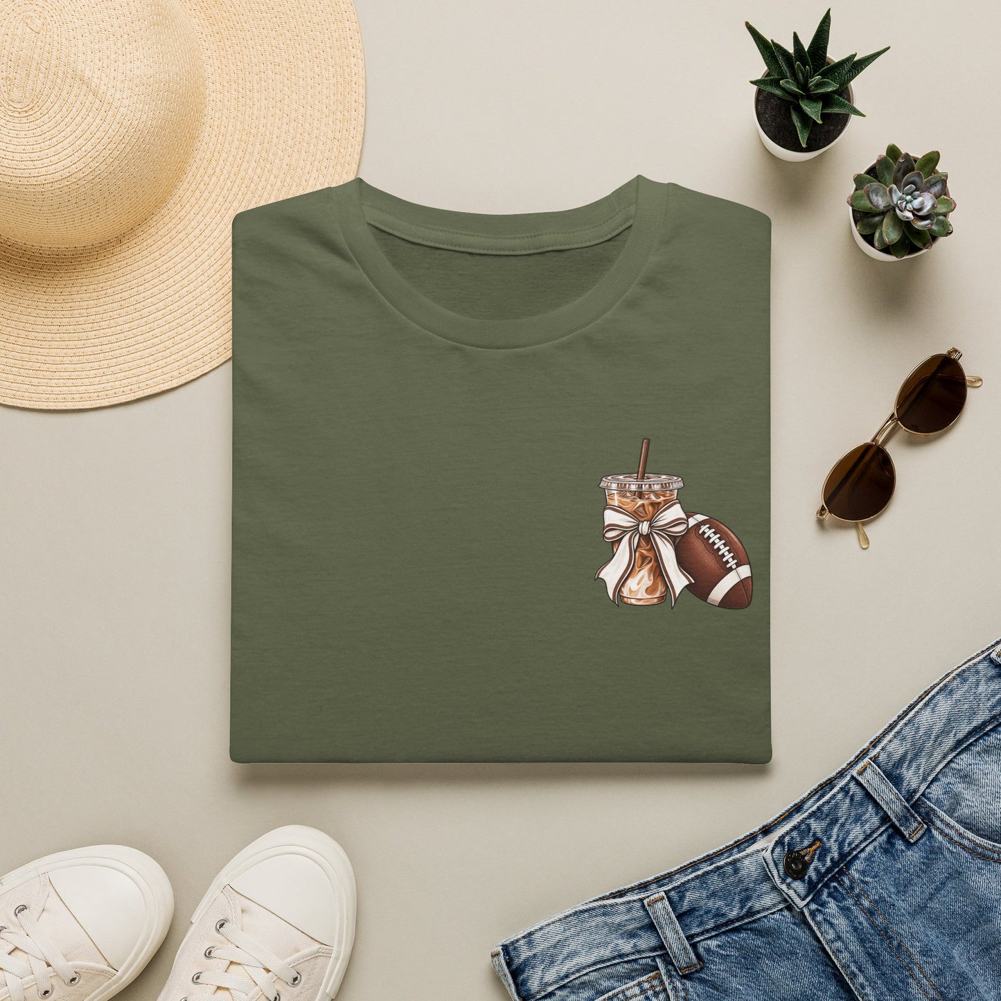 Football Mom Iced Coffee T-Shirt