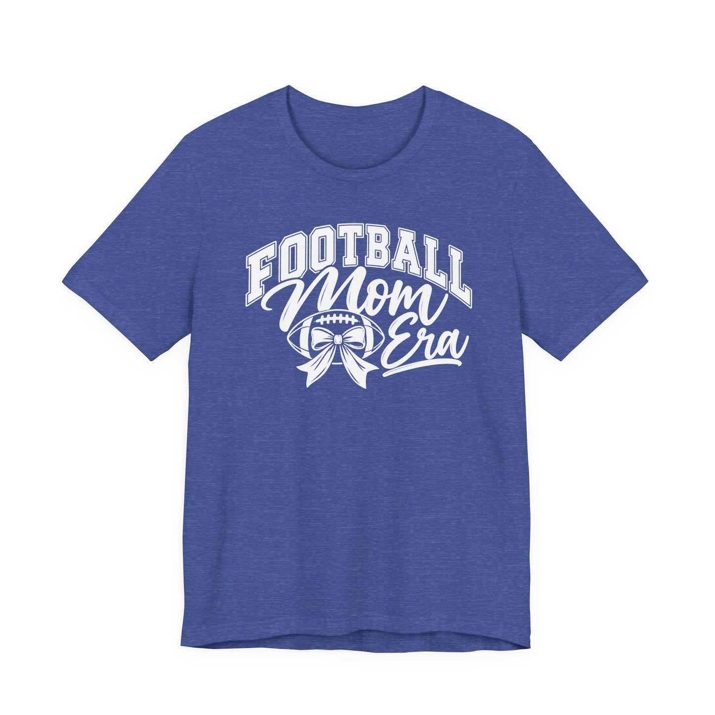 Football Mom Era T-Shirt – Cute Pink Game Day Tee with Football Ribbon