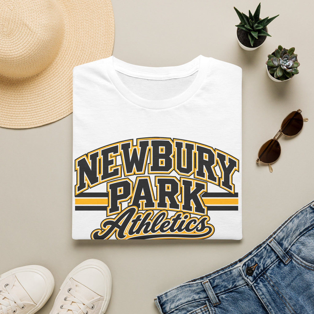 Newbury Park Athletics T‑Shirt — Vintage Collegiate Sports Tee