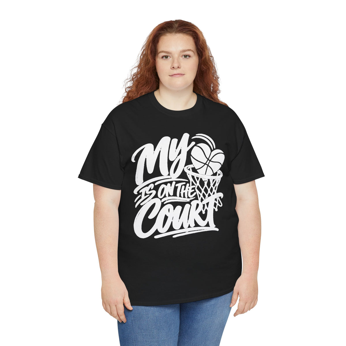 My Heart Is On The Court Basketball T-Shirt