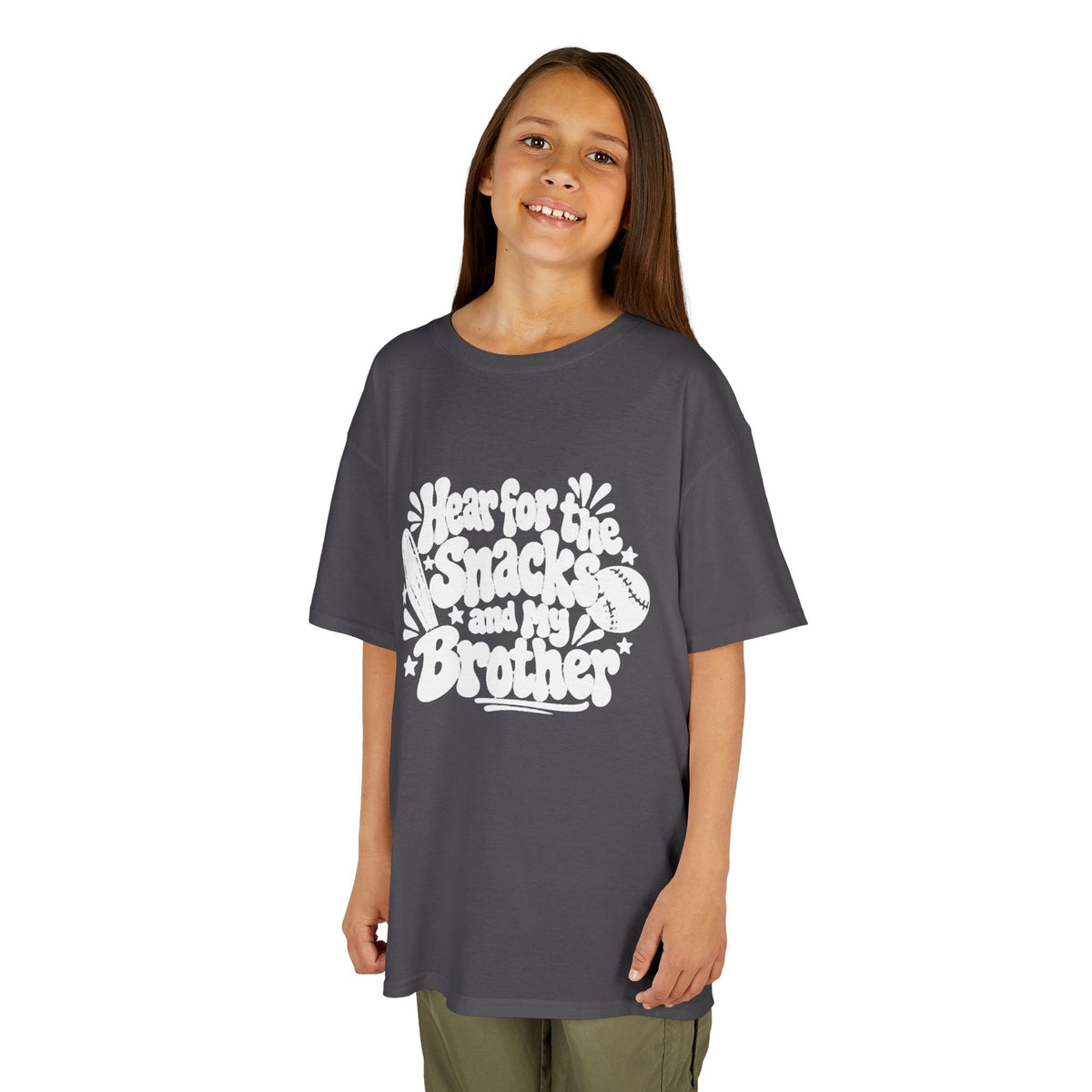 Kids T‑Shirt “I’m for the Snacks (Not My Brother)” Retro Graphic Tee