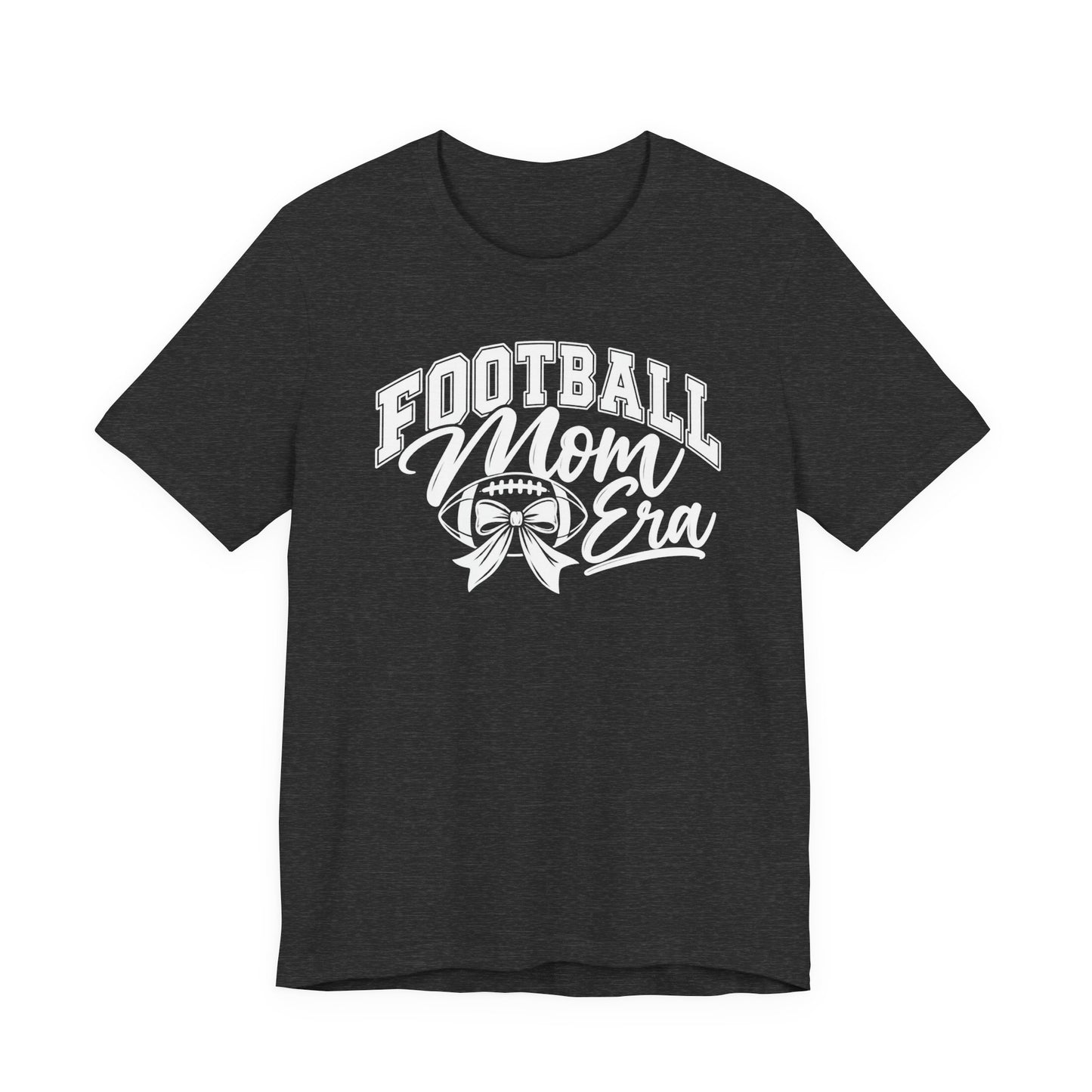 Football Mom Era T-Shirt – Cute Pink Game Day Tee with Football Ribbon