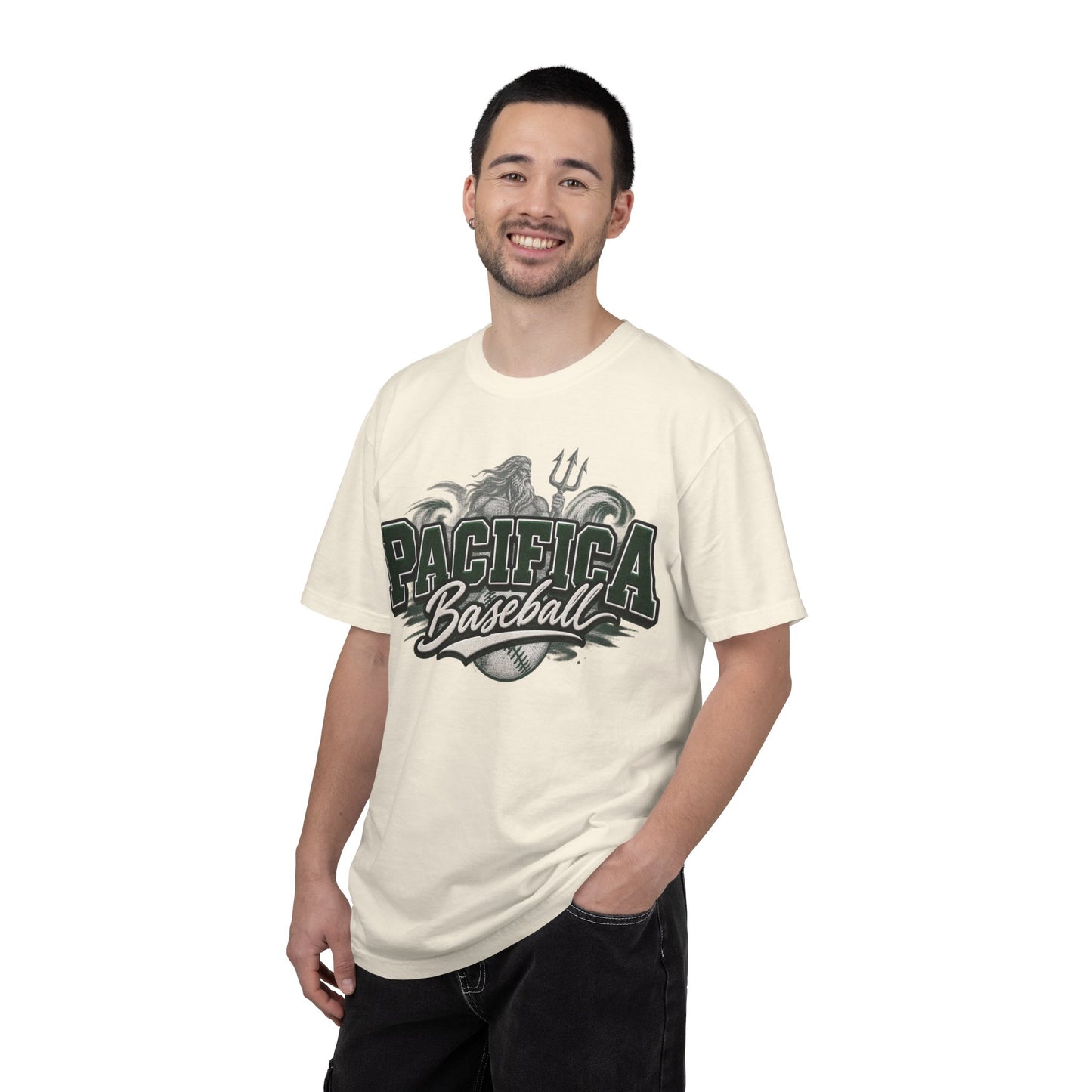 Pacifica Baseball T‑Shirt – Retro Trident Sports Tee