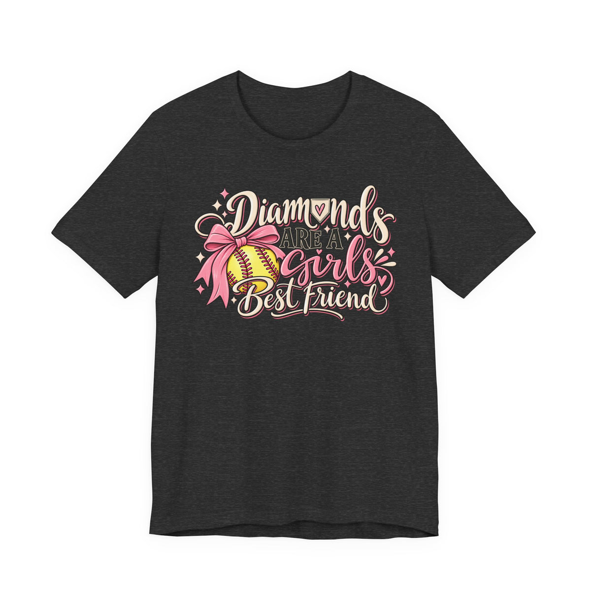 Diamonds Are a Girl's Best Friend Softball Graphic Tee