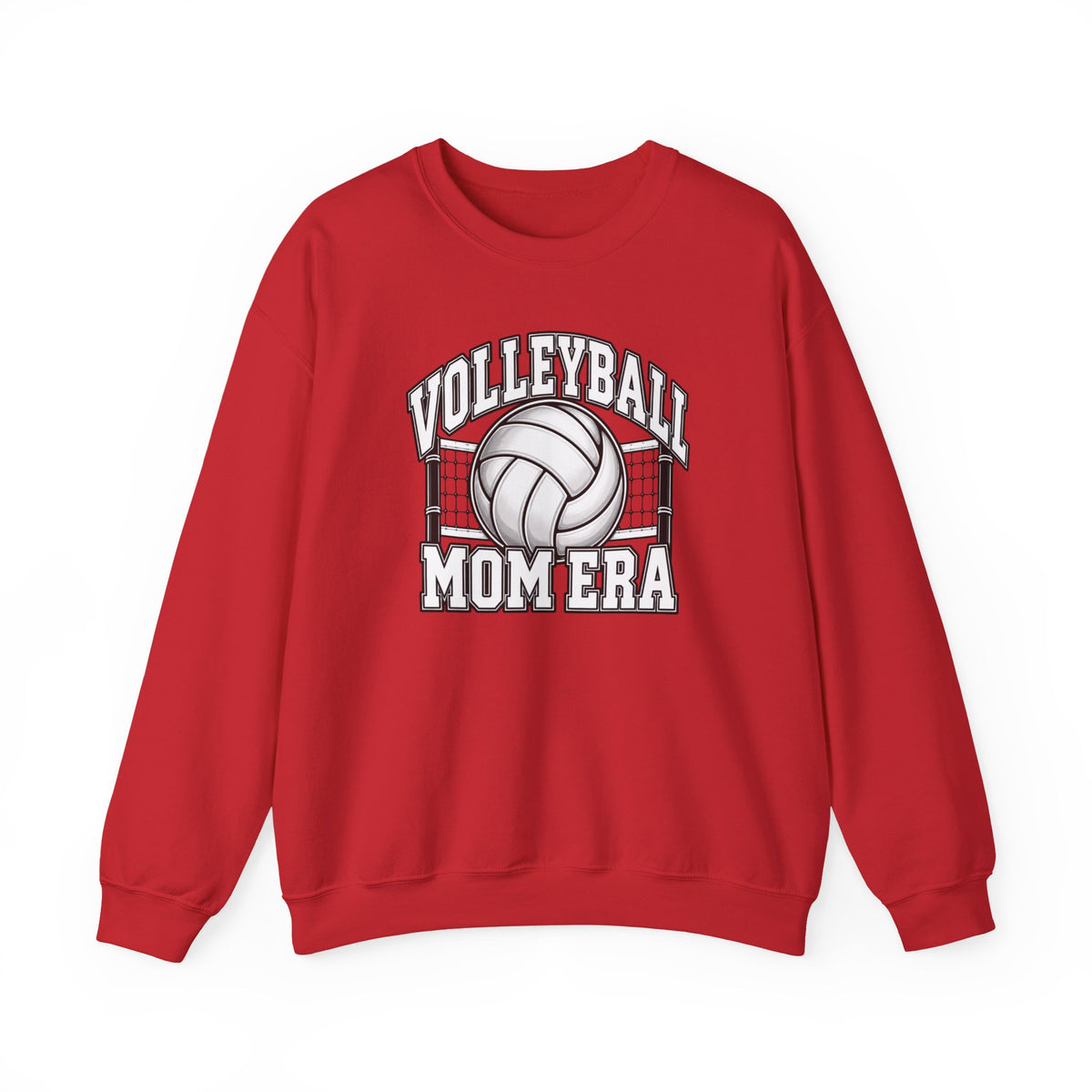 Volleyball Mom Crewneck Sweatshirt — Retro Volleyball Net Design
