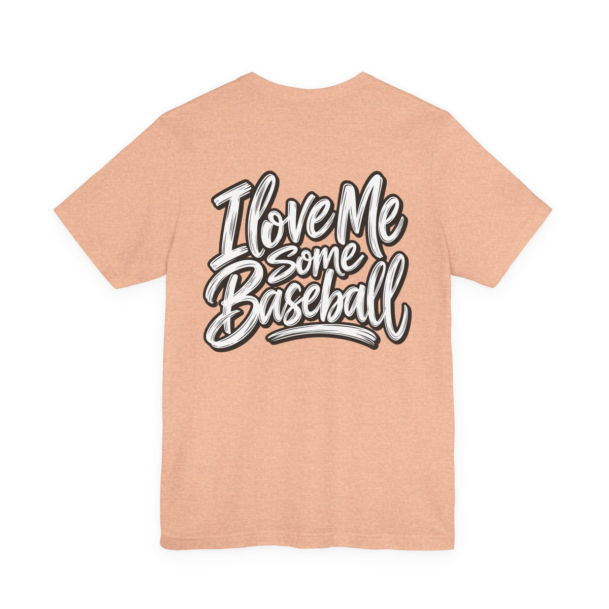 I Love Me Some Baseball T‑Shirt — Heart Baseball Graphic Tee
