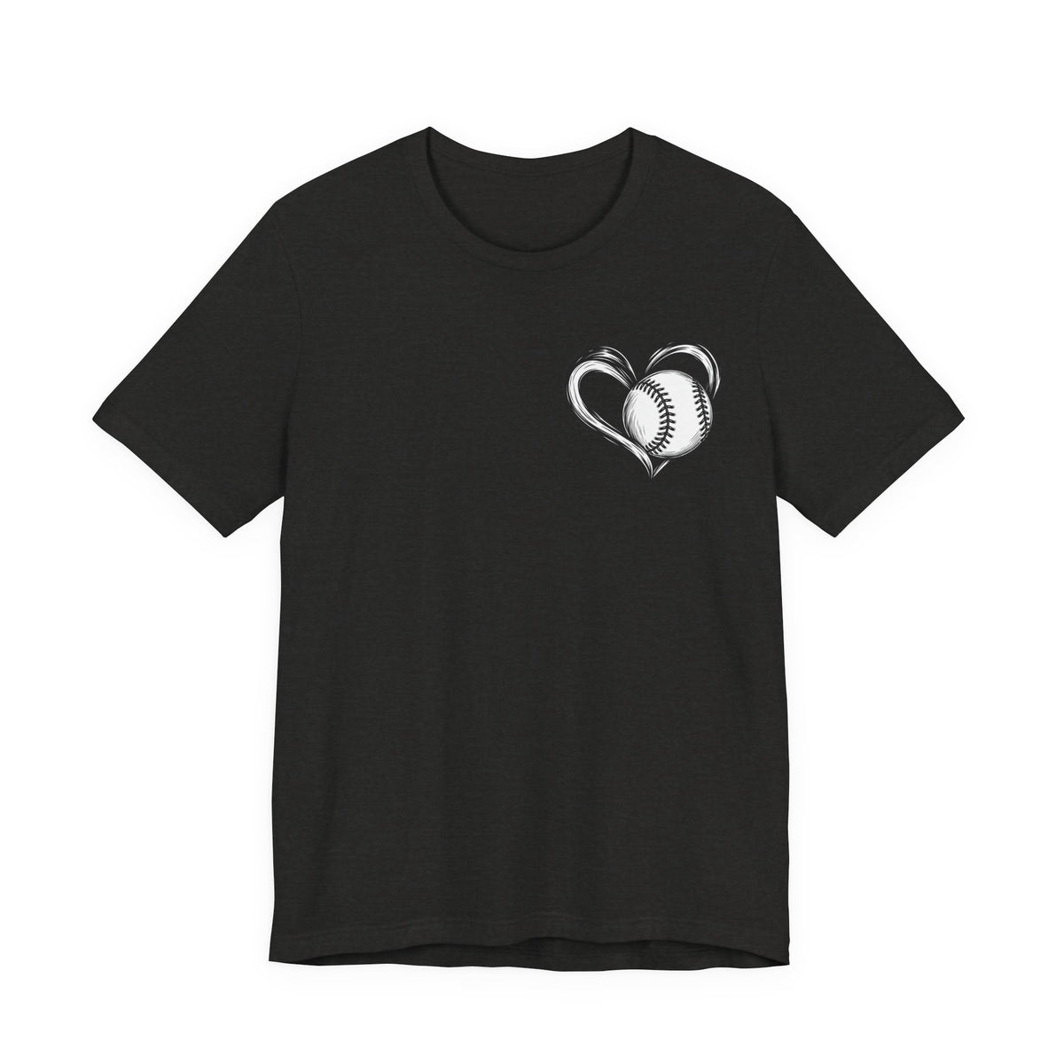 I Love Me Some Baseball T‑Shirt — Heart Baseball Graphic Tee